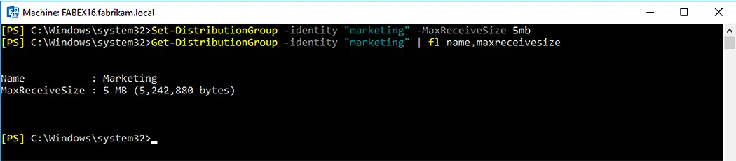 --MaxReceiveSize