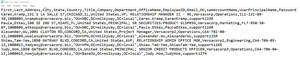 Creating Multiple User Accounts with a CSV File