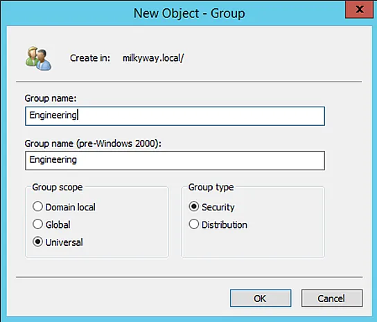 Create a Group Object